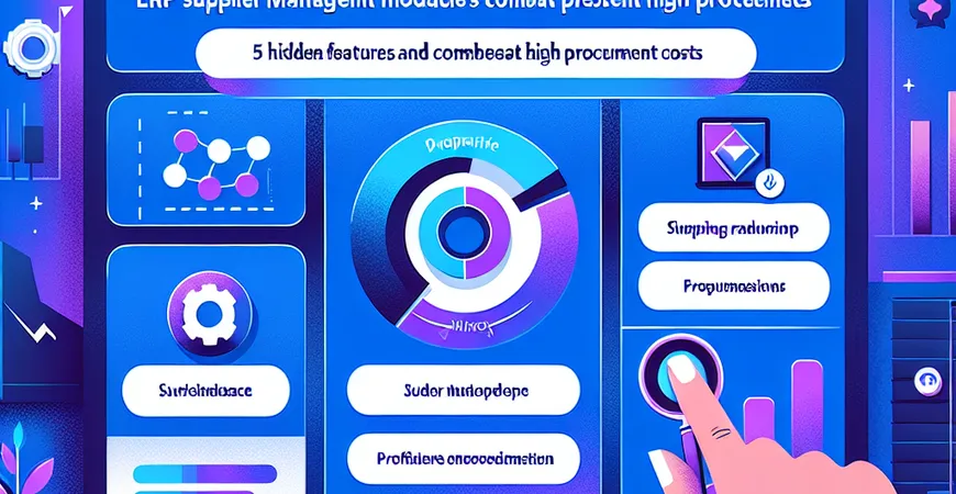  采购成本居高不下？ERP供应商管理模块的5个隐藏功能  